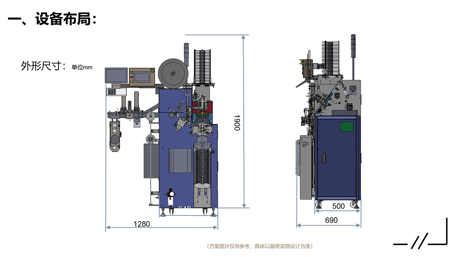 邳安電子CCD紙帶檢測卷包機-外型尺寸