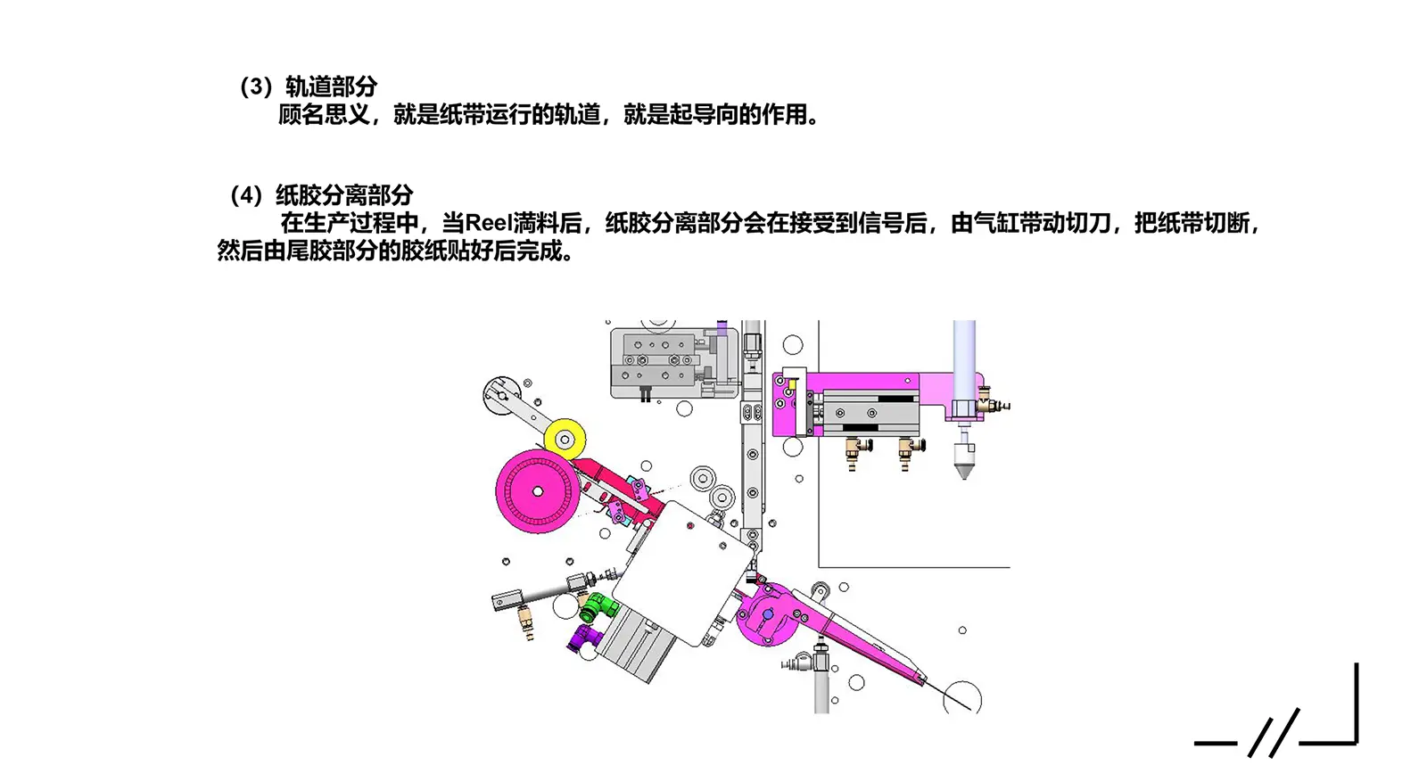 邳安電子全自動卷包機-軌道部分/紙膠分離部分